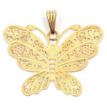 Les Tr&eacute;sors De Lily [L4357] - Pendentif Plaqu&eacute; Or 'Carmen' dor&eacute; (papillon) - 35x25 mm