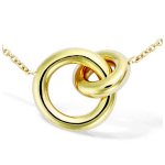 Les Tr&eacute;sors De Lily [L7086] - Collier Plaqu&eacute;-Or 'Chor&eacute;graphie' dor&eacute; - 18x14 mm