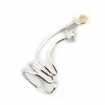 Les Tr&eacute;sors De Lily [M7135] - Boucle Bague Oreille 'Sissi' blanc