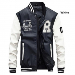 Rudens žiemos striukė Vyri&scaron;ki siuvinėjimai Beisbolo striukės Pu odiniai paltai Slim Fit College Malleluxury Fleece Pilot odinės striukės XXL