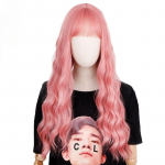 LISI HAIR 24" ilgas Sakura rožinis perukas su kirpčiukais Vandens banguotas perukas Sintetinio pluo&scaron;to perukas Moteri&scaron;kas ilgas perukas Natūralūs perukai Cosplay/Daily/ Party Perukas