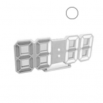 3D LED skaitmeninis 12/24 valandų ekranas sieninis snaudimo žadintuvas Namų svetainės dekoras balta