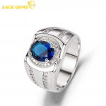 SACE GEMS Prabangus vario lydinio cirkonio vestuvinis sužadėtuvių žiedas vyrų papuo&scaron;alai 6