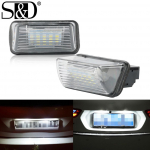 2vnt Automobilių Canbus LED valstybinio numerio lemputės Peugeot 206 207 306 307 308 406 407 Partner 18SMD automatinė lemputė be klaidų
