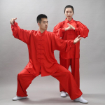 2 vnt. / rinkinys Unisex mygtukų mar&scaron;kinėliai laisvi vientisos spalvos kinų tradicinis tai chi kostiumas kung fu dėvėti vyri&scaron;ki drabužiai XXL