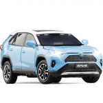 Diecast žaislinės transporto priemonės modelis 1:32 mastelio Toyota RAV4 visureigio automobilio garso ir &scaron;viesos durys atidaromos mokomoji kolekcija Dovanų vaikui