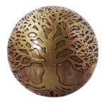 Les Tr&eacute;sors De Lily [A3111] - Bouton meuble m&eacute;tal 'Arbre de Vie' dor&eacute; mat - 55x35 mm auksas