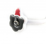 Les Tr&eacute;sors De Lily [R8358] - Bague enfant 'Le Monde de Coralie' noir rouge - 12x8 mm
