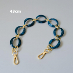 Naujos mados moteri&scaron;kos rankinės priedų grandinės Nuimamos keičiamos baltos raudonos rankinės dirželis, moteri&scaron;kas auksinis pečių dervos telefono dėklo grandinėlė 43CM mėlyna