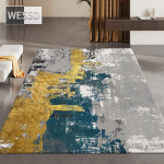 Modernus pilkas abstraktus kilimas svetainei ir koridoriui 150x240cm 1pcs