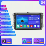 Automobilių radijas Hizpo 8 colių Android AutoRadio, skirtas Volkswagen VW Passat B6 B7 CC Tiguan Touran Golf Polo Skoda Seat Carplay Multimedia GPS 2din Audio Video S4 8Core 4GB 32GB AI