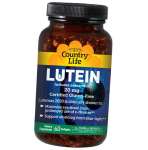 Liuteinas ir zeaksantinas, liuteinas 20, Country Life 60 gelio dangteliai (72124009) 60softgels