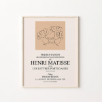 Matiso parodos plakatas Henri Matisse'o abstrakčios tapybos drobės spaudiniai Pu&scaron;kino vidurio amžiaus muziejaus sienų meno paveikslas Namų dekoras A4 21x30cm No Frame