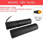 Patvarus pusiau pasukamas droselio dviratis juodas Ebike