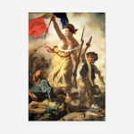 Eug&egrave;ne'o Delacroix's Liberty Leading the People Plakatai ir spaudiniai Sienų meno drobės tapyba gyvenamojo kambario namų dekoravimui Be rėmelio 21*30cm