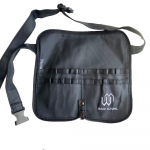 25 ki&scaron;enių PU odinis makiažo &scaron;epetėlio diržas &ndash; sutvarkykite savo kosmetiką su menininko dirželiu ir laikikliu juoda