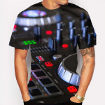 Vasaros Vyri&scaron;ki drabužiai Mar&scaron;kinėliai Hip Hop &Scaron;aunūs naktinis klubas Rave Party 3D A&scaron; esu DJ Spausdinimas Kasdieniai mar&scaron;kinėliai Harajuku Oversized mar&scaron;kinėliai 4XL