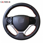 Vairo dangtelis dirbtinė oda Juodas vairo dangtelis Honda Civic Civic 9 2012 2013 2014 Black Thread