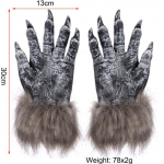 Kraupios vilko pir&scaron;tinės Vilkolakio kostiumas Pir&scaron;tinės Nagai Pabaisa Rankos Letenos Priedai Karnavaliniai Cosplay Rekvizitai