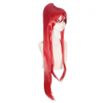 Anime 100CM Gurrenlagann-yoko Cosplay Perukai Raudoni Ilgi Tiesūs Kirpčiukai Kuodelis Moterų Helovino vakarėlio kostiumas Perukas Perucas 100CM raudona