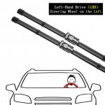 2x Skirta Citroen C4X C41 2022 Priedai Priekinių valytuvų &scaron;luostės lango priekinio stiklo valymas 24" 16" auk&scaron;čio