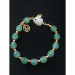 Hetiano nefrito triu&scaron;io apyrankė moteri&scaron;ka rankinė virvelė buduaras medus senovinio stiliaus dovana su dovanų dėžute