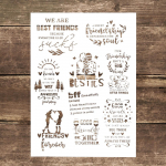 A4 Dydžio Dekoratyvinis Daugkartinio Naudojimo Draugystės Trafaretas &Scaron;ablonas Tapybos Trafaretai Skirti &bdquo;Pasidaryk pats&ldquo; Amatams, Skrebinimui, Tapybai Ant Medžio, Drobės, Grindų, Sienų ir Plytelių