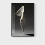 Abstraktus &Scaron;iaurės &scaron;alių juodai baltas modernus sienų menas roko verandos apdaila, tapyba sienų paveikslai koridoriaus dekoravimui 20x40cm Unframed izabelės spalva