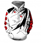 Anime Hoodies Streetwear Couple Winter Coat Fashion Loose Cartoon Sasuke Japan Hoodie Megztinis Unisex Hoodie XXXXL balta