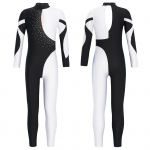 Gimnastika Kombinezonai Vaikams Blizgus Kalnų kri&scaron;tolas Čiuožimas Korpusas Merginoms ilgomis rankovėmis Baleto &scaron;okiai Viso kūno triko Vienetai 9-10 Years