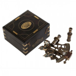 J. Scott London Brass Ship History Sextant with Hardwood Box. Senovinis tvirtas senovinis žalvarinis jūrinis funkcinis jūrinis sekstantas.