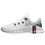 Nike Free Metcon 5 White Bright Mandarin Vyri&scaron;ki sportbačiai Summit-balti &scaron;viesiai sidabrinė geležies pilka DV3949-101 44.5 gray