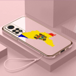 Prabangus padengtas TPU telefono dėklas su dirželiu, skirtas Xiaomi Poco F4 F5 M4 M5 X3 X4 X5 13T Redmi Note 10S 11S 10C 13C dėkliams A13 Moldovos vėliavos dangtelis Xiaomi Poco F1