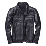 Rudens žiemos vyri&scaron;kos dirbtinės odos striukė atvartas ilgomis rankovėmis, atvartos ki&scaron;enės, motociklo paltas, užtrauktukas, plonas vyri&scaron;kas vir&scaron;utinis drabužis