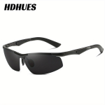 HdHues Vyri&scaron;ki Moteri&scaron;ki poliarizuoto lydinio stačiakampio rėmo akiniai nuo saulės vairuojantys akiniai nuo saulės Au&scaron;eliai Oculos masculino juoda