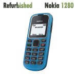 Atnaujintas originalus Nokia 1280 mobilusis telefonas su 1 SIM kortele Simple Set
