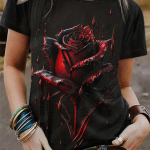 Moteri&scaron;ki mar&scaron;kinėliai Madingi trumpomis rankovėmis moteri&scaron;ki 3d dygminų ra&scaron;to mar&scaron;kinėliai Y2k Moteri&scaron;ka Palaidinė Dideli mar&scaron;kinėliai Moteri&scaron;ki drabužiai M