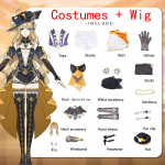 Ysir Navia Cos kostiumas Genshin Impact Fengdan Žaidimas Žaidimo kostiumas Visas anime Cosplay moteri&scaron;kas rinkinys XL geltona