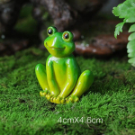 Kawaii rankų darbo dervos varlės Žalios animacinių filmų varlės gyvūnų figūrėlės Akvariumo / vazono apdaila Namų puo&scaron;menos