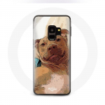 Coque pour Samsung Galaxy S9 American Pit Bull Terrier Marron ruda
