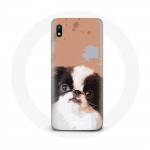 Coque pour Samsung Galaxy A10 &Eacute;pagneul japonais Noir et Blanc Race de chiens