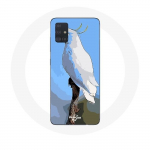 Coque pour Samsung Galaxy A71 Cacato&egrave;s Perroquets blanc Oiseaux