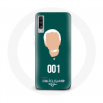 Coque pour Samsung Galaxy A50 Squid Game Oh Il nam Num&eacute;ro 001