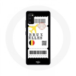 Coque pour Oppo A16 Billet d'avion Bruxelles Belgique