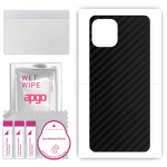 apgo Protective Skin Sticker for the back compatible with Motorola Edge 20 Lite, Wrap Film, Foil, Vinyl - Pattern Carbon Black
