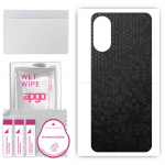 apgo Protective Skin Sticker for the back compatible with Cubot P60, Wrap Film, Foil, Vinyl - Pattern Black Honeycomb