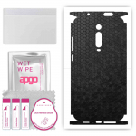 apgo Protective Skin Sticker for the back+sides compatible with Xiaomi Mi 9T, Full Wrap Film, Foil, Vinyl - Pattern Black Honeycomb