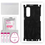 apgo Protective Skin Sticker for the back+sides compatible with Oppo Reno4 Pro, Full Wrap Film, Foil, Vinyl - Pattern Black Camo