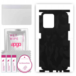 apgo Protective Skin Sticker for the back+sides compatible with Realme C35, Full Wrap Film, Foil, Vinyl - Pattern Black Camo