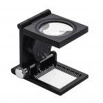 10X sulankstomas 2 LED &scaron;viesos didintuvas didinamojo stiklo objektyvo skalės žymeklio lupa